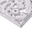 2 panneaux muraux en bois vieilli - fini lotus blanc délavé motif de fleurs décoratives blanc délavé pour l'intérieur seulement