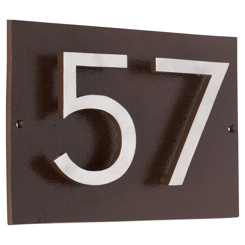 Rectangle Wall Plaque, Roman Bronze/Satin Nickel Two Tone, Yes