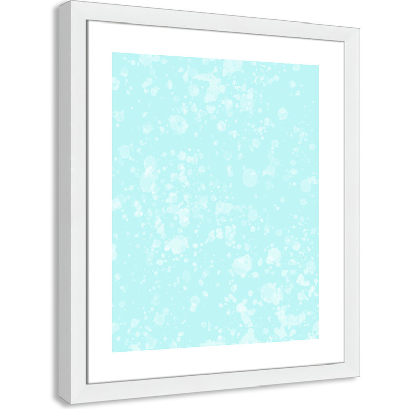 Impression sur papier de bulles fantaisistes, H 12 po x l 10 po x P 0,625 po, Encadré plat blanc