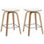 Tabouret de comptoir pivotant 26 po avec structure en bois cintré-416786107