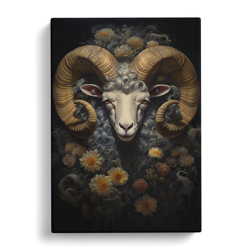Ram Sheep Baroque - No Frame Print, 50cm H x 35cm W x 3cm D