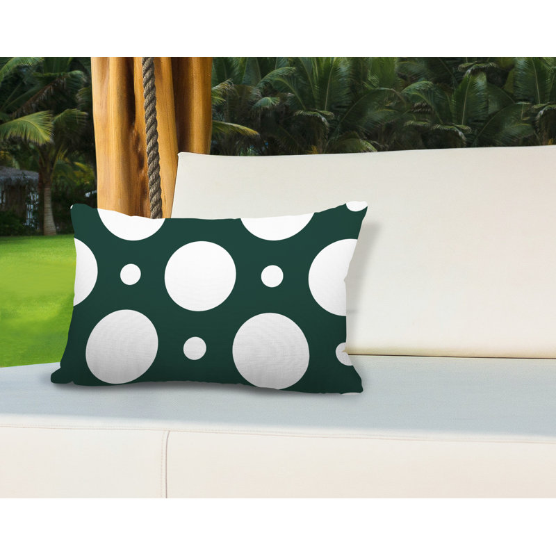 Housse et insert de coussin rectangulaire d'extérieur Fisk, Émeraude
