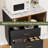 Fluted Storage Cabinet With Glass Door And 2 Drawers-2142717787