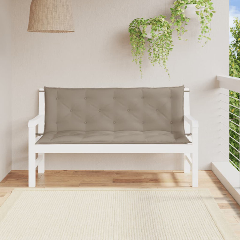 Water Repellent Outdoor Seat / Back Cushion, 19.7"" x  59.1", Taupe