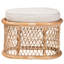 Repose-pieds avec rotin naturel