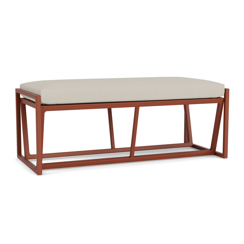 Summit Outdoor Dining Bench, Platinum, Fife Fog