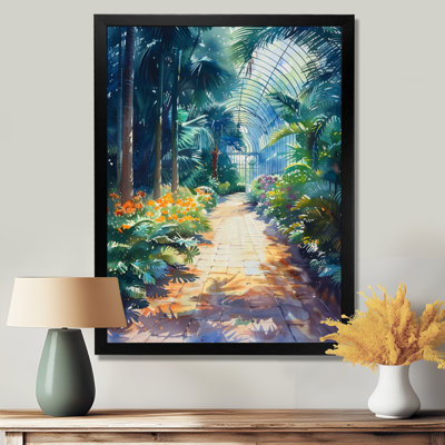 «Green Orange Glasshouse Glamour Greenhouse», impression d'art mural