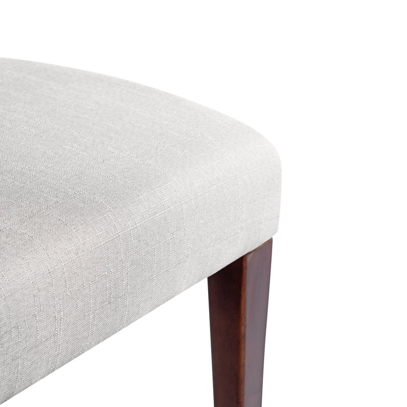 Denelle 2, chaises d'appoint rembourrées, teintes noyer, de style traditionnel, à assise moelleuse, confortables, de cuisine, élégantes, 2, finition noyer, structure solide, tissu, confort ergonomique, événements spéciaux