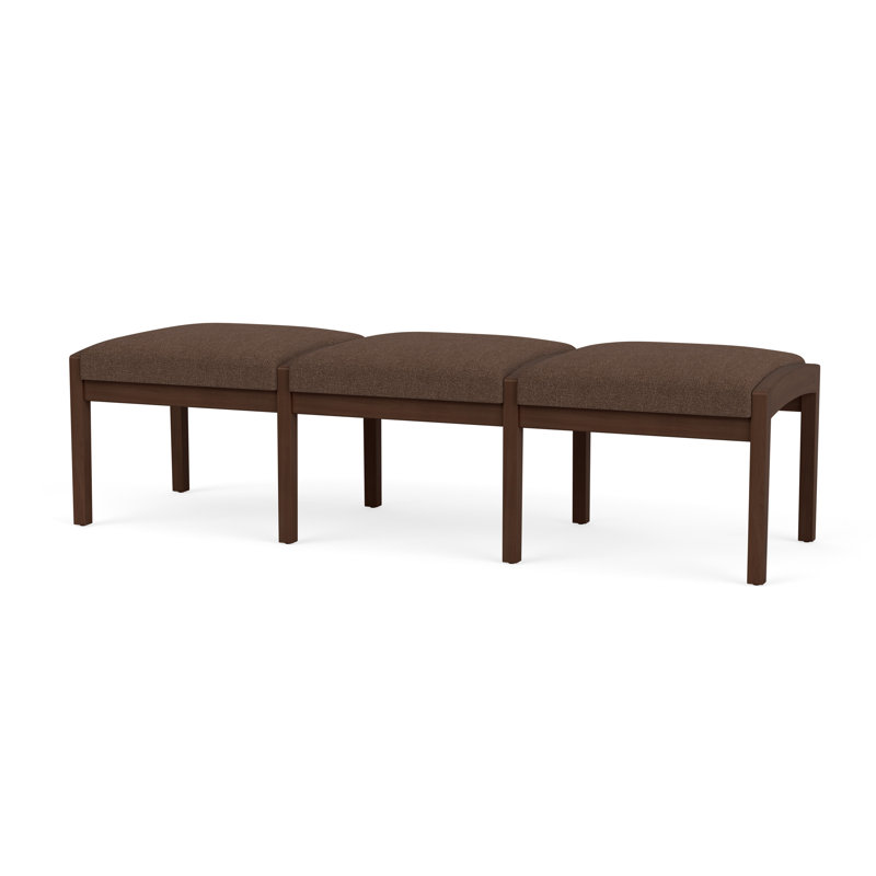Banc en bois 3 places Lenox, Noyer Riftwood, Café Archetype