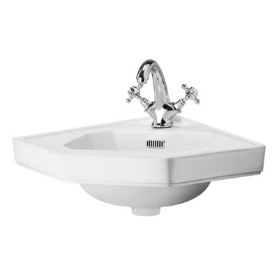 Nuie Richmond 600mm L x 450mm W White Vitreous China Specialty Sink with Overflow