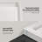 OVE Decors 36" x 32" Rectangle Shower Base Pan, White Acrylic, Center Drain, Reversible Design