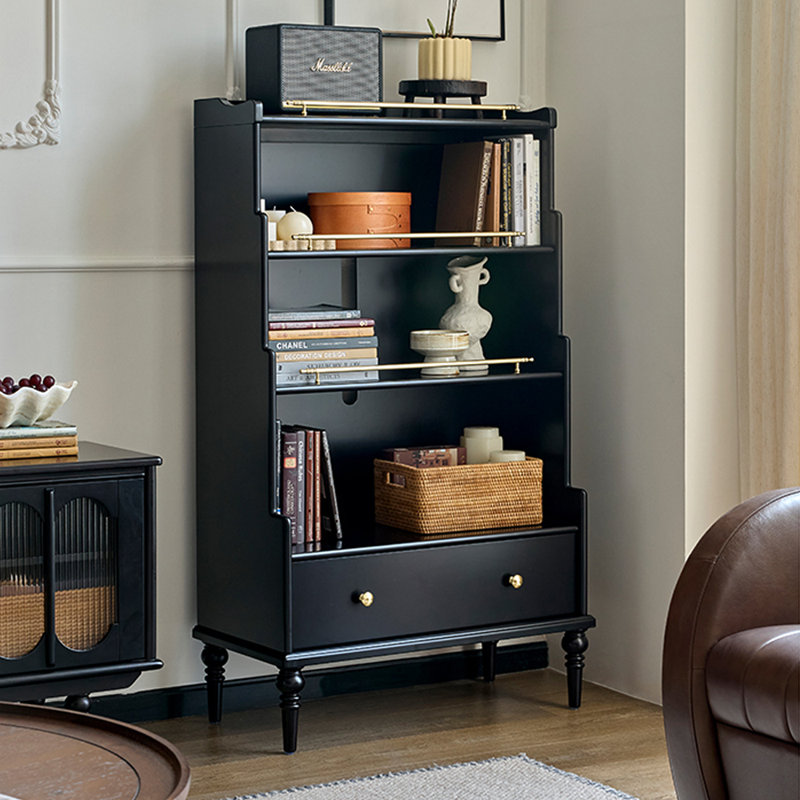 American retro style bookcase, Black