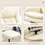 Fauteuil de bureau inclinable et table de salle à manger classique en similicuir blanc avec siège inclinable et pivotant