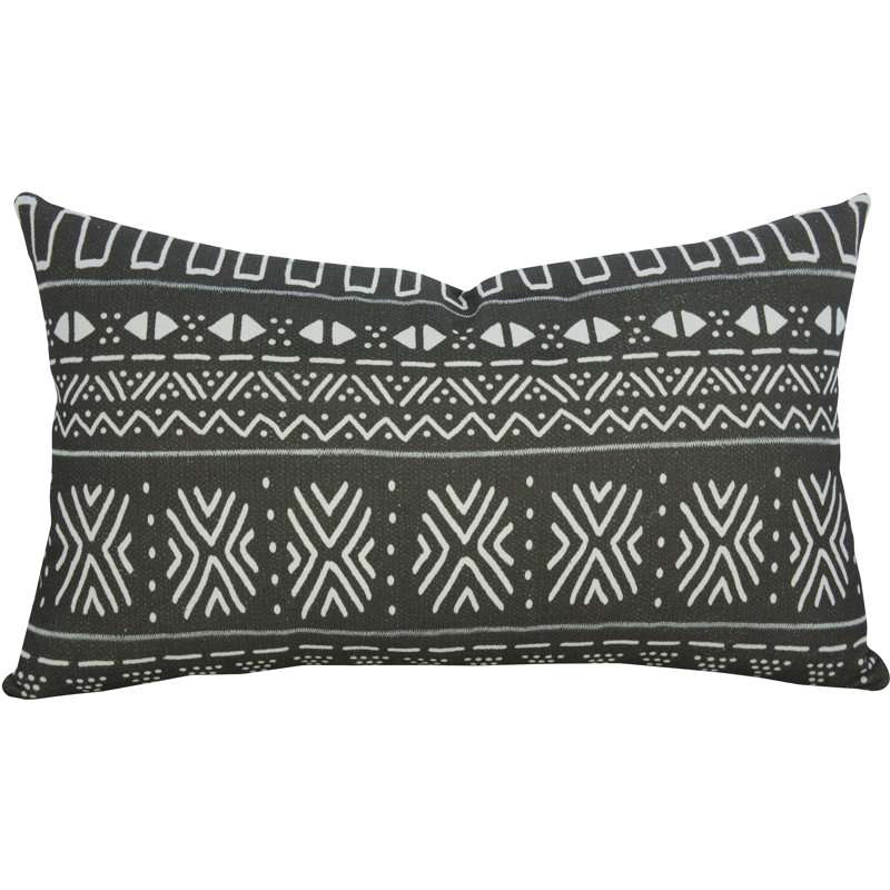 Mud Cloth Linen Reversible Throw Pillow
