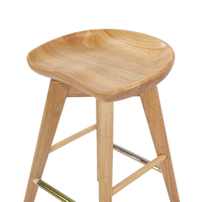 Basnti Swivel Solid Wood Counter Stool, Bar Stool (29” Seat Height), Light Brown