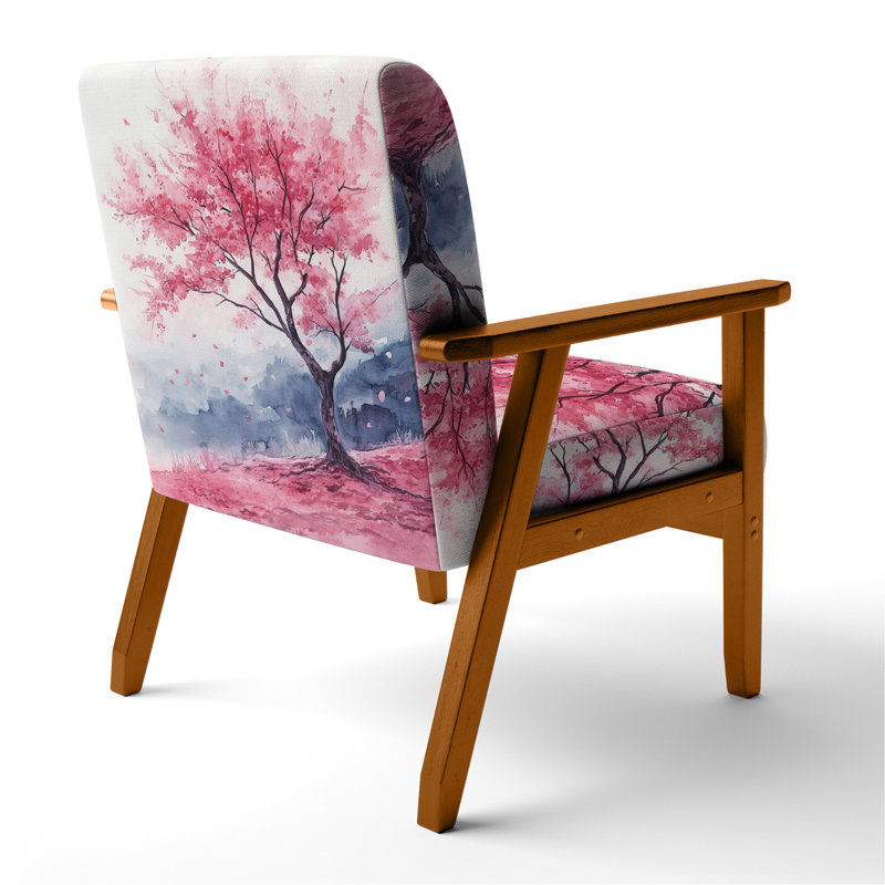 Chaise rembourrée Tree, Brown Square Arms