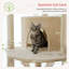 Height Adjustable Floor To Ceiling Cat Tree Cat Tower With Scratching Posts, Cozy Condo, Perches & Hammoc-553896296