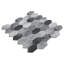 Carreau de mosaïque en verre recyclé hexagonal 10,75 po x 10,12 po-94516511