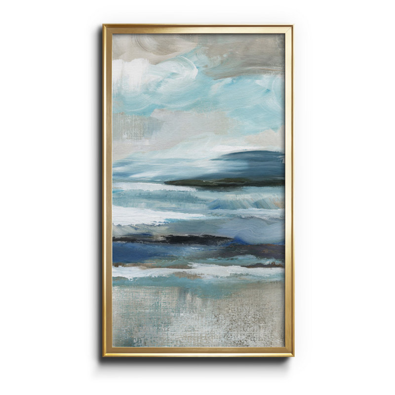 «Distant Drama II», reproduction sur toile encadrée, Or, H 30,5 po x l 42,5 po x P 1,5 po