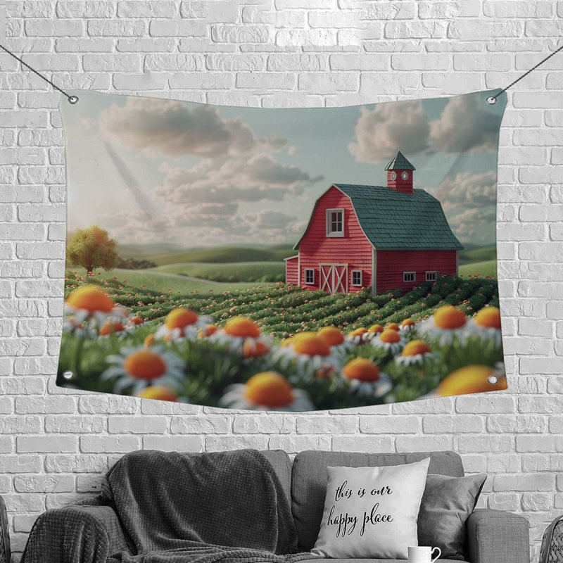 Tapisserie en microfibre, H 88 po x l 104 po