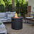 Aegean 24" Round Steel Propane Fire Pit Table with Hidden Tank Storage by Real Flame-95635479