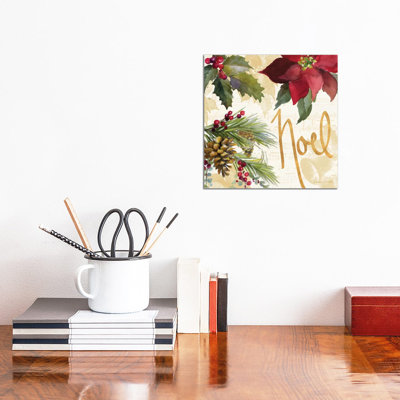 Christmas Poinsettia Iii by Lanie Loreth - Wrapped Canvas Gallery-Wrapped Canvas Giclée