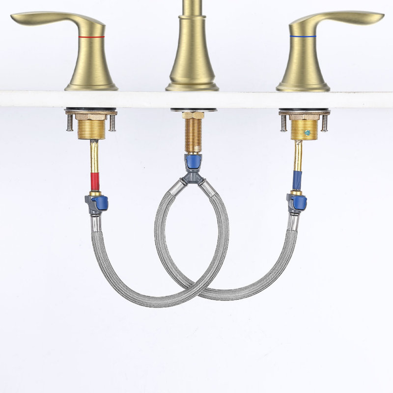 Bathroom faucet with 360 degree turn spout, Brushed Gold