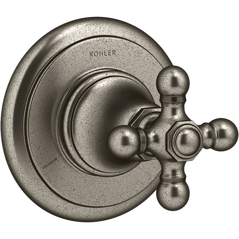 Artifacts Transfer Valve Trim with Cross Handle, Nickel rétro