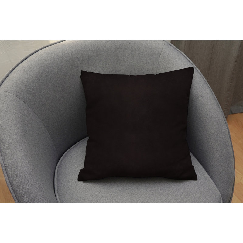 Reversible Throw Pillow, 12"H x 20"W, Smoky Black