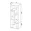 Console de télévision convertible en blanc - Concept de rangement géométrique et support de panneau de particules et bibliothèque blanc, idée spacieuse, construit