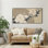 Très grand art mural imprimé sur pivoine et fleur de prunier pour le salon ou la chambre à coucher - "Assemblage requis du cadre (cadre non fini)"