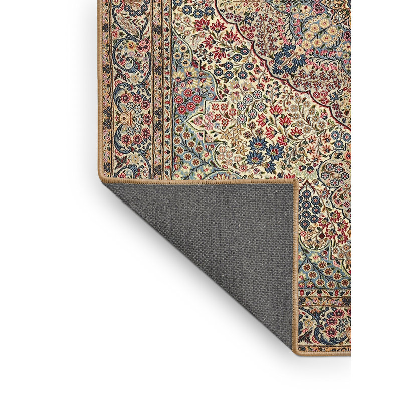 Tapis beige/gris traditionnel Sindel, Rectangle 5 pi x 7 pi