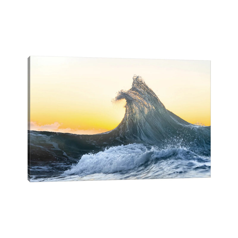 Lemon Yellow Crest by Sean Davey - Gallery-Wrapped Canvas Giclée on Canvas, 20.32 cm H x 30.48 cm W, Canvas