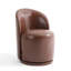 Upholstered Swivel Barrel Chair-1992331854