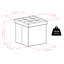 Repose-pieds carré avec rangement 14,96 po Calder-1140008605