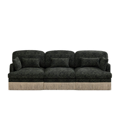 Comfy 100 Inch Chenille Sectionals, Modern Leopard Sofa For Home