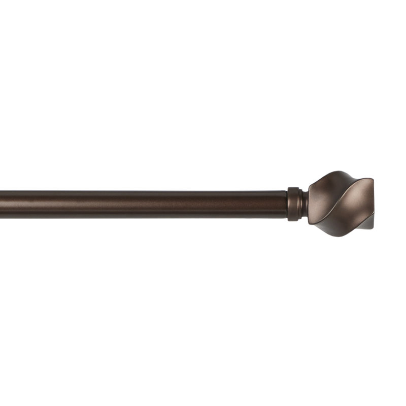 Ensemble de tringle à rideau et de faîteau pour fenêtre 1 po Exclusive Home Twist, réglable, Bronze frotté à l'huile