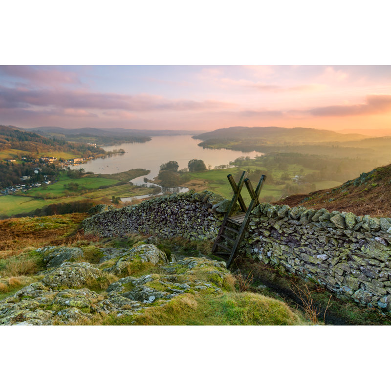 Lake District Winter Sunset - Wrapped Canvas Print, 51cm H x 76cm W x 3.8cm D