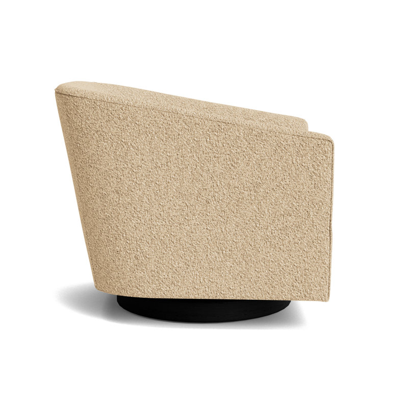 Cooper Full Swivel Chair, Berber - Dune, Black