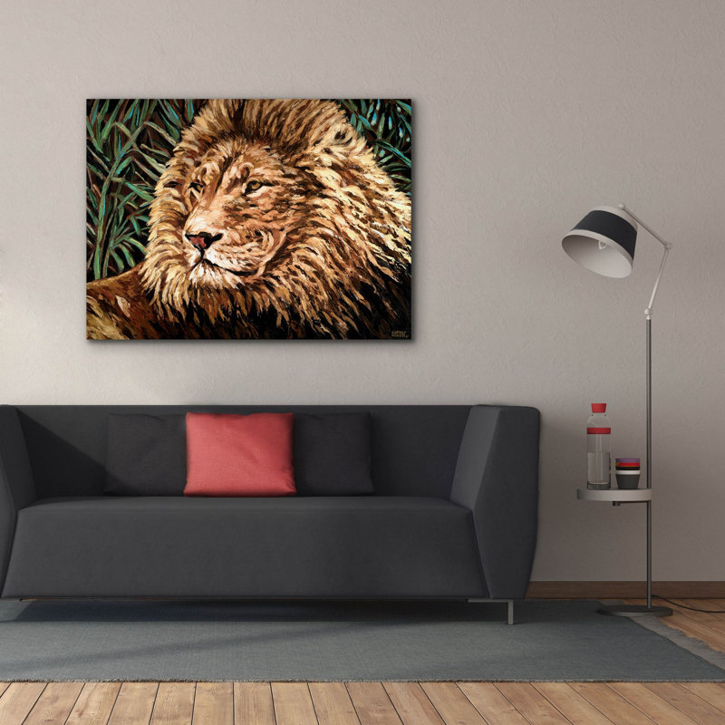 «Cecil The Lion 16x20» par Carolee Vitaletti, art mural sur toile, H 40 po x l 54 po x P 1,5 po