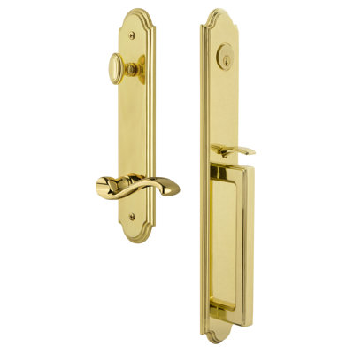 Complete Inactive Arc Dummy Handleset with Portofino Lever and Rosette