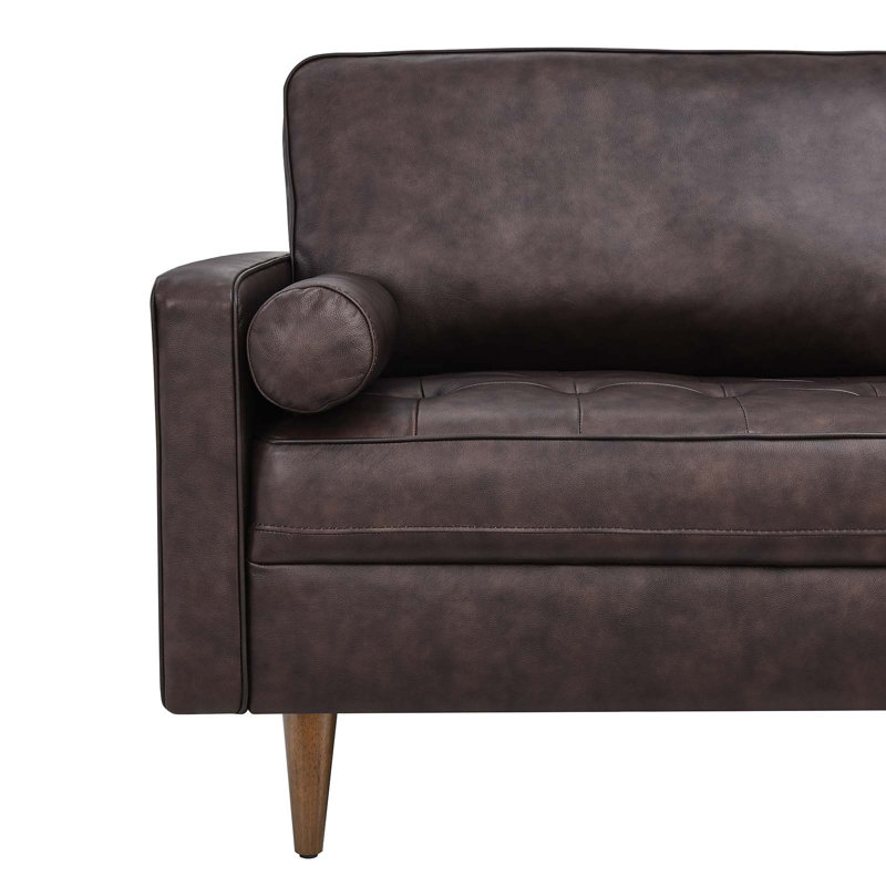 Canapé en cuir Valor, Cuir véritable brun