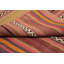 Tapis kilim à rayures colorées 5 x 6 avec détails complexes