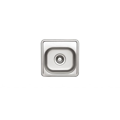 17 Stories 381mm W Single Bowl Stainless Steel Drop-In Kitchen Sink with 1 Faucet Hole
