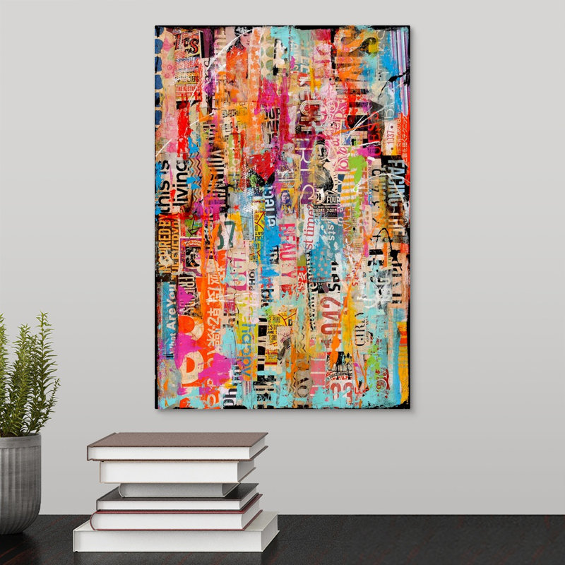 « Suzana Metromix XXVII » par Erin Ashley - impression d'art graphique, H 30 po x l 20 po, Toile tendue, Sans cadre