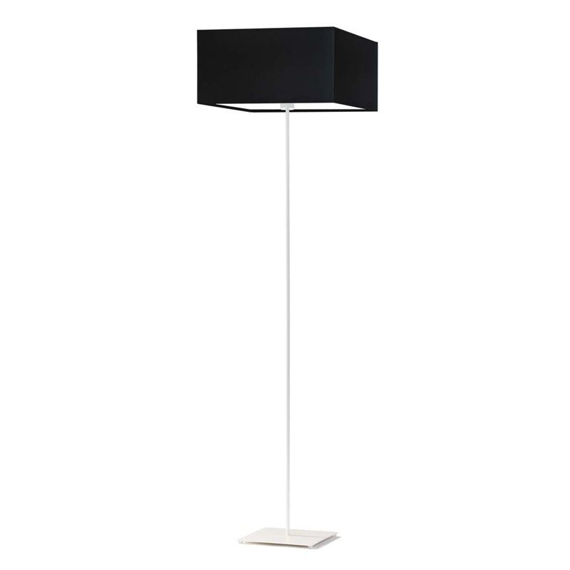 Attallah 156cm Traditional Floor Lamp, Black, White
