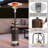 Outdoor Metal Propane Gas Patio Heater With Wheels And Drink Stand