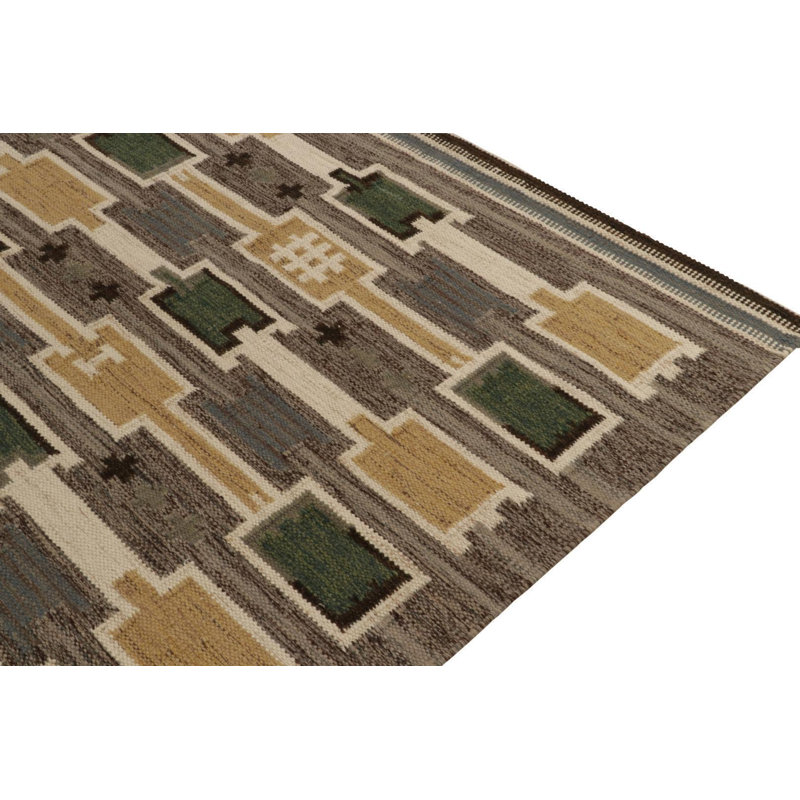 Scandinavian Wool Geometric Area Rug, Rectangle 8' x 10'