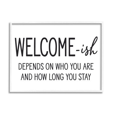 Panneau d'entrée amusant Welcome-Ish
