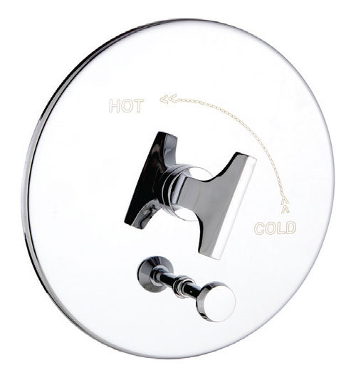 Ensemble de t et s à pression ronde avec soupape Spring, Chrome poli
